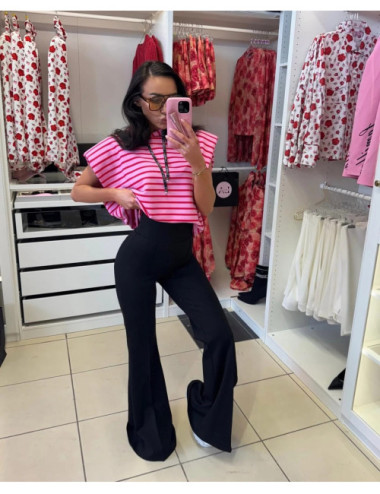 La Milla Sweatshirt-Weste mit Schulterpolstern – rosa