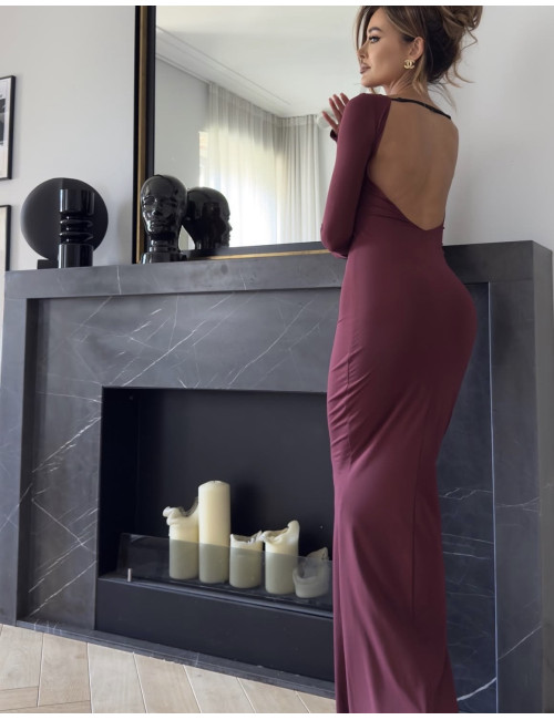 BELLA Maxikleid Burgund
