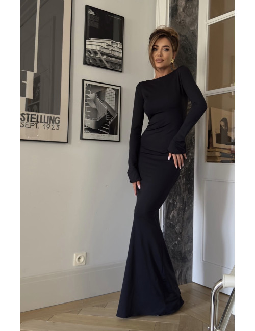 BELLA Maxikleid Schwarz