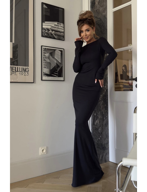 BELLA Maxikleid Schwarz