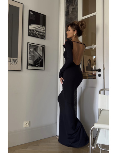 BELLA Maxikleid Schwarz