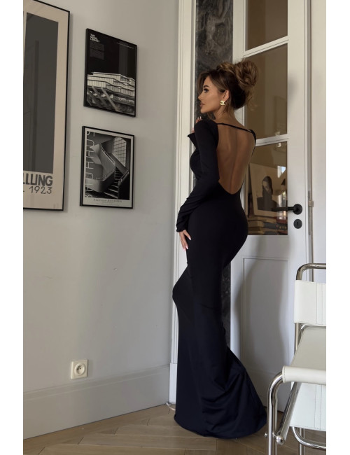 BELLA Maxikleid Schwarz