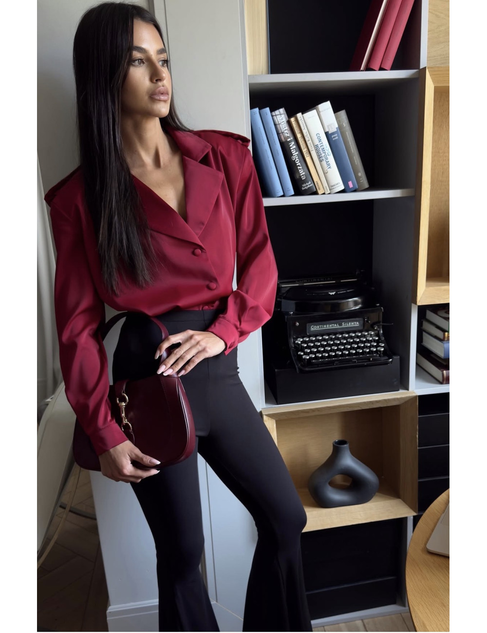 Chloe Hemd Burgund