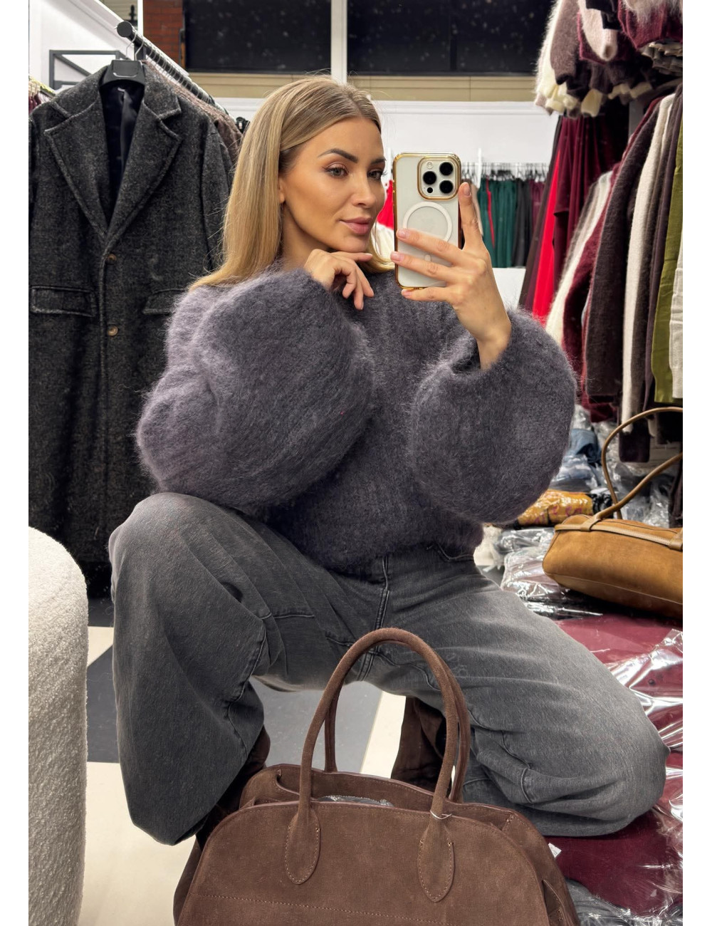 PULLOVER LIVORNO GRAU-VIOLETT