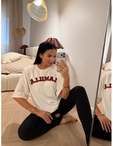 La Milla T-Shirt Schwarz Logo - weiß