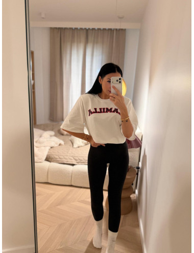 La Milla T-Shirt Schwarz Logo - weiß