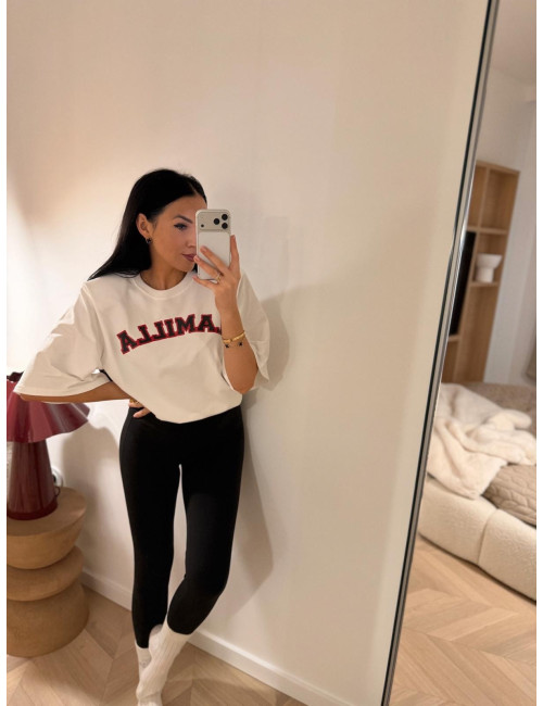 La Milla T-Shirt Schwarz Logo - weiß