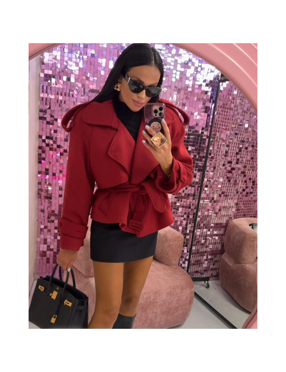 Kurze Mantel La Milla Rot