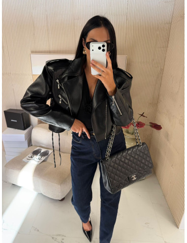 Lederjacke La Milla Schwarz