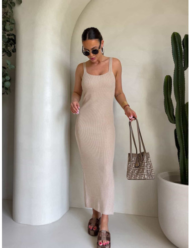 Kleid NADI – Dunkelbeige