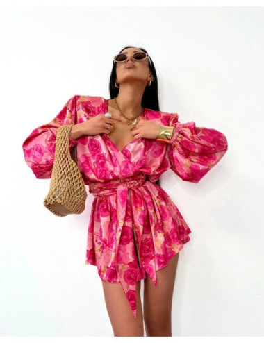 OVERALL LAMILLA mit Blumenprint in Rosa
