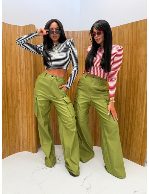 Bluse Strips rot-weiß
