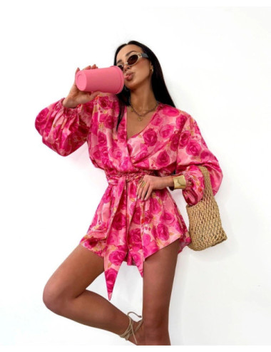 OVERALL LAMILLA mit Blumenprint in Rosa
