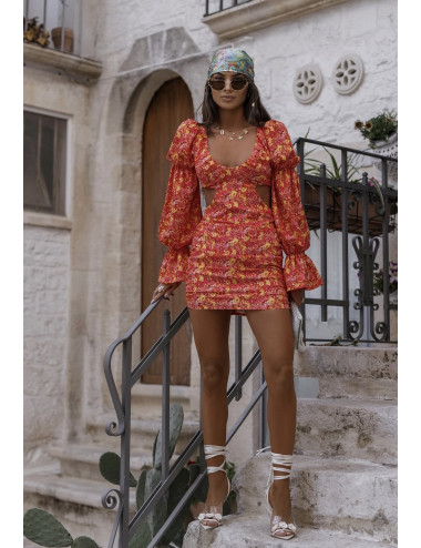 Kleid GRETA Sunset coral