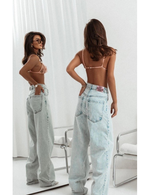 PREMIUM Jeanshose – Weites Bein – Hellblau – La Milla