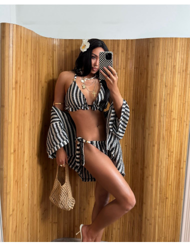 Schwarz-weiß BOHO set