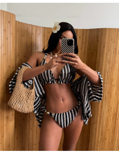 Schwarz-weiß BOHO set