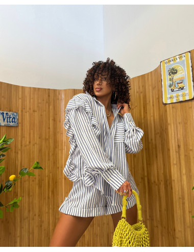 Leinen-Set von La Milla – Hemd & Shorts