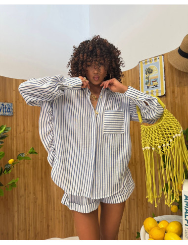 Leinen-Set von La Milla – Hemd & Shorts