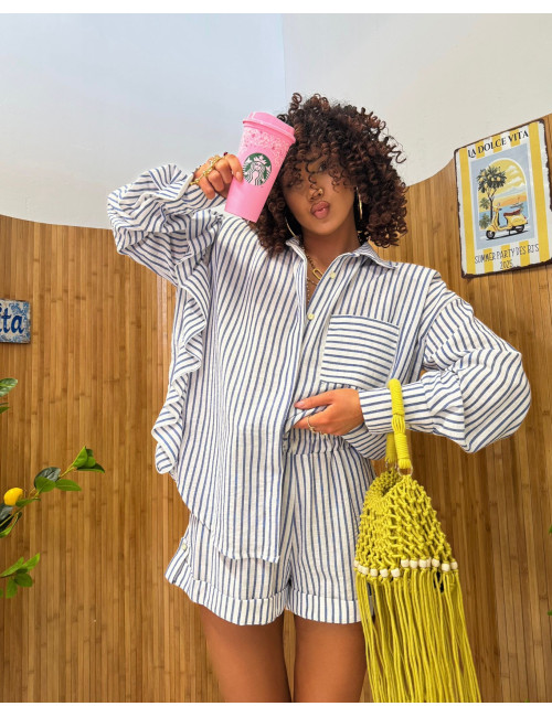 Leinen-Set von La Milla – Hemd & Shorts