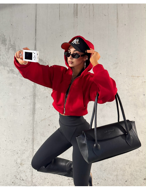 KURZES SWEATSHIRT PUFFY RED - LA MILLA