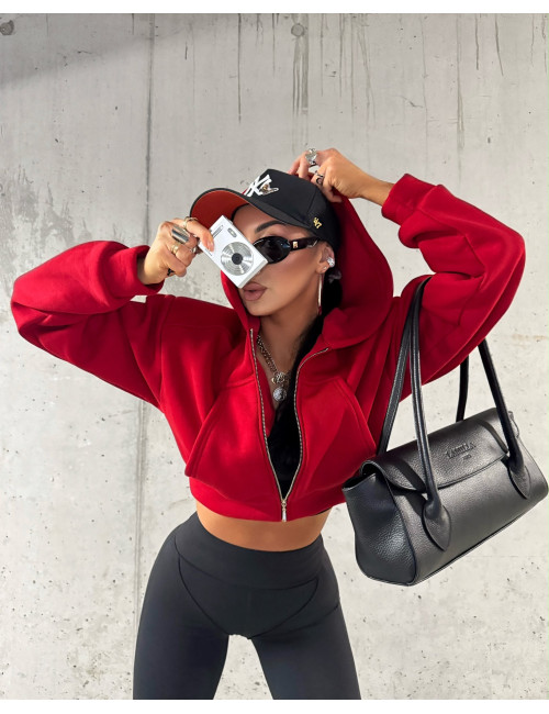 KURZES SWEATSHIRT PUFFY RED - LA MILLA